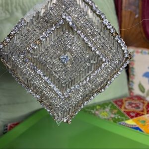 Rhinestone Fabric Remnant